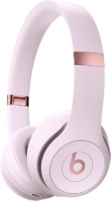 Picture of Beats Solo 4 - Wireless On-Ear Bluetooth Headphones, Up to 50-Hour Battery Life, Ultra-Lightweight Comfort, Powerful and Balanced Sound, Apple & Android Compatible - Cloud Pink