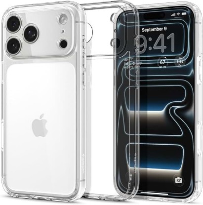 Picture of Spigen for iPhone 17 Pro Case, Ultra Hybrid [TPU Covered Camera Control] [Anti-Yellowing] [No Magnet Ring] - Crystal Clear