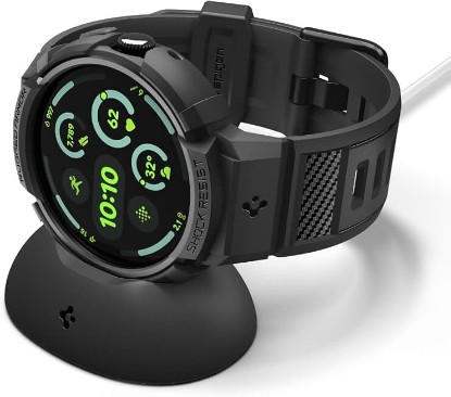 Picture of Spigen for Google Pixel Watch 5/4/3/2/1 45/41mm Band with Case | Rugged Armor Pro Durable Protective Shock Proof TPU Cover Strap [Charger Not Included]