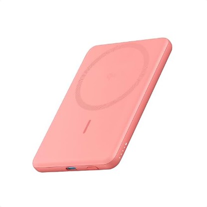 Picture of Anker MagGo Power Bank, 5,000mAh Qi2-Certified 15W Max Portable Charger | Ultra-Slim MagSafe-Compatible Battery Pack, Ergonomic Design, for iPhone Air / 17 / 16 Series