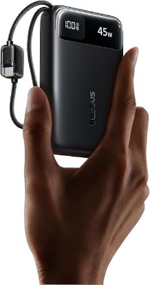 Picture of Baseus 20000mAh Compact Portable Charger 45W, CCC Certified Power Bank Built-in USB-C Cables, Travel Essential PD Fast Charging Battery Pack for iPhone 17/16 Series Galaxy S25/S24 Ultra Google iPad ClimatePartner certified