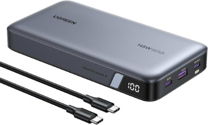 Picture of UGREEN Nexode 25000mAh 145W 3-Port USB-C Power Bank for iPhone 17 Pro Max | 3 USB-C ports, PD fast high-capacity 25000mAh for laptops, Steam Deck, iPad, Galaxy S26, Dell XPS ClimatePartner certified
