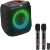 صورة JBL PartyBox Encore Essential 2 Portable Party Speaker Bundle with 2 Wireless Microphones (Black)