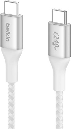 Picture of Belkin USB C to USB C 240W Fast iPhone Charger Cord, 6.6ft Braided Cable | 240W USB-C Power Delivery, iPhone 17/16/15, Samsung Galaxy S26, Pixel 10, MacBook, Chromebook, Nintendo Switch 2