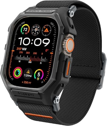 Picture of Spigen Lite Fit Pro for Apple Watch Ultra 3/2/1 49mm Band Case | Durable Protective TPU Cover with Lightweight Soft Breathable Adjustable Strap