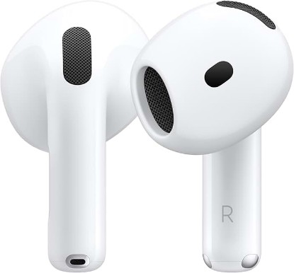 Picture of Apple AirPods 4 Wireless Earbuds, Bluetooth Headphones, Personalized Spatial Audio, Sweat and Water Resistant, USB-C Charging Case, H2 Chip, Up to 30 Hours of Battery Life, Effortless Setup for iPhone