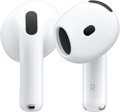 Picture of Apple AirPods 4 Wireless Earbuds, Bluetooth Headphones, with Active Noise Cancellation, Adaptive, Transparency Mode, Personalized Spatial Audio, USB-C Charging Case, Wireless Charging, H2 Chip