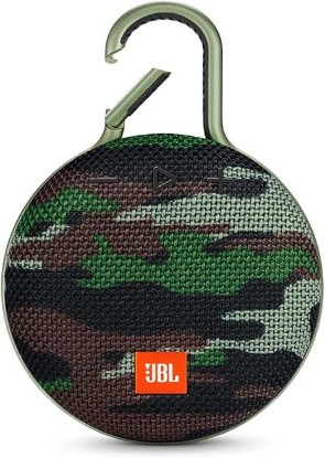 Picture of JBL Clip 3, Camouflage - Waterproof, Durable & Portable Bluetooth Speaker - Up to 10 Hours of Play - Includes Noise-Cancelling Speakerphone & Wireless Streaming | Wireless Bluetooth Streaming, Up to 10 Hours of Playtime, IPX7 Waterproof, Integrated Carabiner, Speakerphone