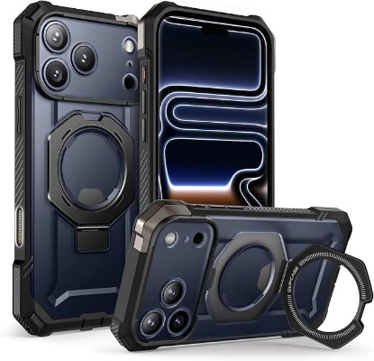 Picture of SUPCASE for iPhone 17 Pro Max Case with Built-in Kickstand, Black | Camera Control Cover, Compatible with MagSafe, Anti-Slip Grip, Military-Grade Protection, Rugged Magnetic Phone Case, UB Grip ClimeCo Certified