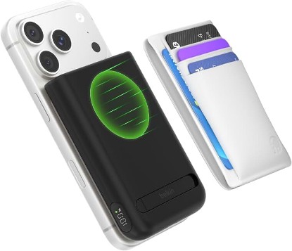 Picture of Belkin 10000mAh Qi2.2 25W MagSafe Power Bank w/Kickstand & Display | Wireless Charging Battery Pack, iPhone 17, Air, Pro, Pro Max, Google Pixel 10, Digital Battery Display, Magnetic