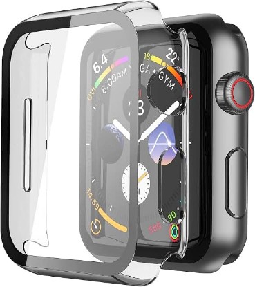 Picture of Misxi Screen Protector Case for 40mm Apple Watch SE3/SE2/SE/Series 6/5/4 | 2-Pack Cover with Tempered Glass for SE3/SE2/SE/Series6/5/4, Scratch Resistant Sensitive Touch Protection, Transparent