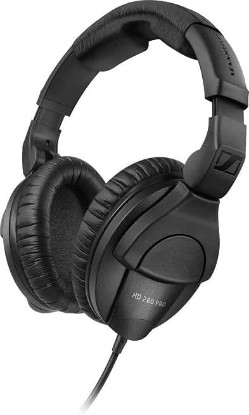 Picture of Sennheiser HD 280 Pro Headphone, Black | Closed-back headphones with 32dB attenuation and coiled cable for monitoring, recording and fieldwork