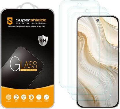 Picture of Supershieldz (3 Pack) Designed for Google Pixel 9a Tempered Glass Screen Protector, Anti Scratch, Bubble Free