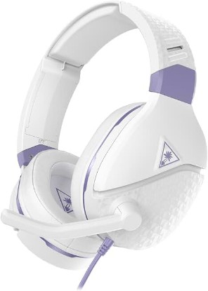 Picture of Turtle Beach Recon Spark Wired Multiplatform Gaming Headset, Xbox, PS5, PC | Xbox Series X|S, Xbox One, PlayStation, PS4, PC Splitter, Flip-to-Mute Mic, 40mm Speakers, Memory Foam Cushions, White Purple