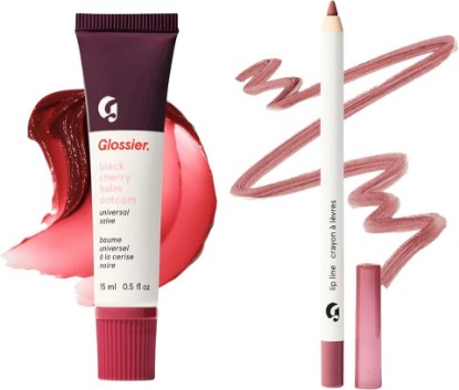 Picture of Glossier Lip Duo, Black Cherry Balm Dotcom + Bit Liner, 2 Count | Burgundy & Mauve, Defines, Shapes & Hydrates, Tinted Universal Salve + Creamy Enhancing Pencil, Smudge & Transfer Resistant