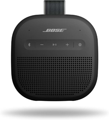 Picture of Bose SoundLink Micro Portable Bluetooth Speaker (2nd Gen), Wireless Outdoor Speaker, Up to 12 Hours Battery Life, Waterproof and Dustproof, Black | Bluetooth Core 5.4 with IP67 rating and 12-hour battery for hiking, travel and outdoor use