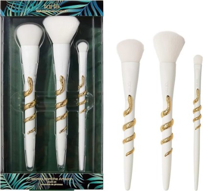 Picture of tarte Secrets from the Amazon Brush Set – Makeup Brushes for Cheek, Eyeshadow, Complexion, For Cream, Liquid & Powder, Vegan & Cruelty-Free