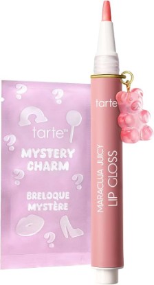 Picture of tarte maracuja juicy lip gloss – Peptide-Infused Hydrating Glossy Balm, 12HR Instant Moisture lipgloss, Includes Collectible Charm, Vegan & Cruelty-Free, full size