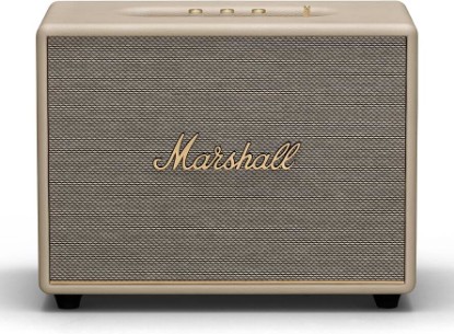 Picture of Marshall Woburn III Bluetooth Home Speaker - Loud Stereo Sound with Bass and Treble Controls | Plug-in Powered | Record Player Compatible | HDMI, RCA, 3.5mm Aux Inputs - Cream