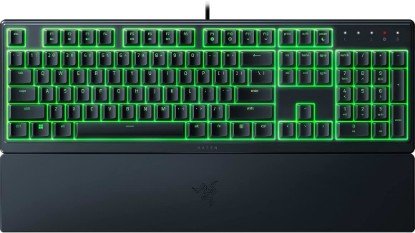 Picture of Razer Ornata V3 X Gaming Keyboard: Low-Profile Keys - Silent Membrane Switches - Spill Resistant - Chroma RGB Lighting - Ergonomic Wrist Rest - Classic Black (Renewed)