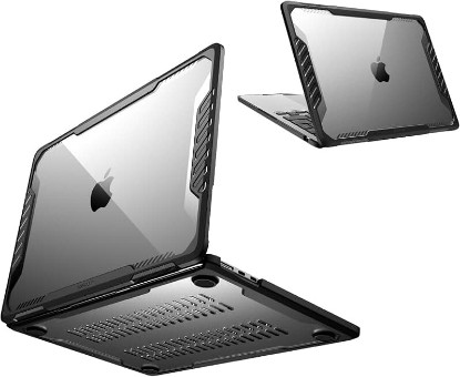 Picture of SUPCASE for MacBook Air 13 Inch Case M5/M4/M3/M2 (2022-2026), Black | Anti Scratch, Heavy Duty Rugged Hard Shell Protective Cover for MacBook Air 13.6", Model:A3240 A3113 A2681, Unicorn Beetle Global Recycled Standard