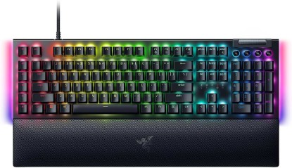 Picture of Razer BlackWidow V4 Mechanical Gaming Keyboard, Green Switches | Tactile & Clicky Switches, Chroma RGB, 6 Dedicated Macro Keys, Magnetic Wrist Rest, Doubleshot ABS Keycaps, Snap Tap