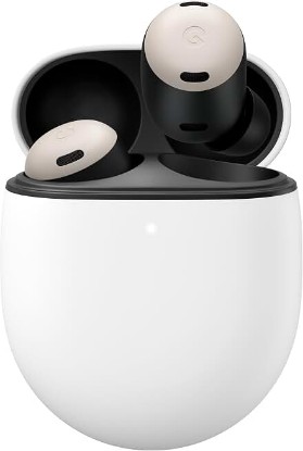 Picture of Google Pixel Buds Pro - Noise Canceling Earbuds - Up to 31 Hour Battery Life with Charging Case[2] - Bluetooth Headphones - Compatible with Android - Porcelain (Renewed)