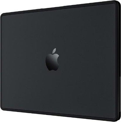 Picture of BlueSwan Anti-Cracking Case for MacBook Pro 16 inch M5-M1 Pro/Max 2026-2021 | Anti-Scratch Protective Hard Case, Soft TPU Bumper, Drop Protection, Sturdy and Durable, Business & Travel, Frosted Black Global Recycled Standard