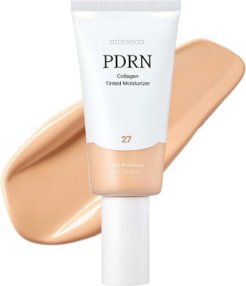 Picture of mixsoon PDRN Collagen Tinted Moisturizer - Skincare-Infused Base with Rice PDRN & Peptides, 24H Vibrant Glow & Luminous Hydration, 10 Shades 50ml / 1.69 fl.oz. Korean Glass Skin (No. 27 Unseen)