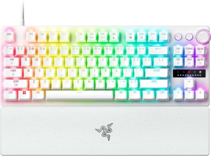 Picture of Razer Huntsman V3 Pro TKL 8KHz Esports Gaming Keyboard, White | Analog Optical Switches Gen 2, 8000 Hz Polling, Razer Snap Tap, Rapid Trigger, Adjustable Actuation, Media Controls