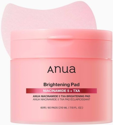 Picture of ANUA Niacinamide 5 TXA Toner Pads, 60 Pads | Daily Facial Pads, Under Eye Brightener with Tranexamic Acid & Pink Vitamin, Hydration & Spot Care for Hyperpigmentation