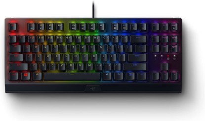 Picture of Razer BlackWidow V3 TKL Mechanical Gaming Keyboard, Yellow Switches, Black | Linear & Silent Mechanical Switches, Chroma RGB Lighting, Compact Form Factor, Programmable Macros