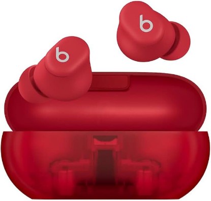 Picture of Beats by Dr. Dre Solo Buds True Wireless Earbuds - Transparent Red (Renewed)