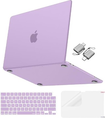 Picture of MOSISO Compatible with MacBook Neo Case 13 inch 2026 A3404 A18 Pro Chip | 4 in 1 Kit Ultra-Thin Exact-Fit Scratches&Fingerprints Resistant Protective Hard Shell Matte Case Cover, Purple