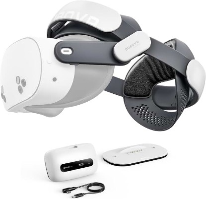 Picture of BOBOVR M3 Pro+ Battery Head Strap Compatible with Meta Quest 3S and Quest 3, Includes BM60 Battery and Fast Charging Dock, Dual-Mode VR Strap, Reduced Face Pressure, Stable Fit for Active Play | Includes BM60 Battery and Fast Charging Dock, Dual-Mode VR Strap, Reduced Face Pressure, Stable Fit for Active Play