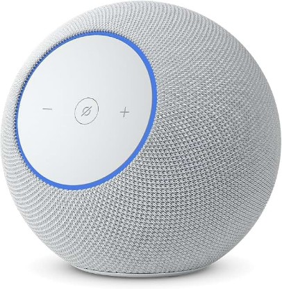 Picture of Amazon Echo Studio (newest model), Immersive spatial audio and Dolby Atmos, Designed for Alexa+, Glacier White Recycled Content Certification for Electrical and Electronic Equipment