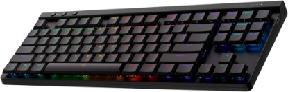Picture of Logitech G515 Wireless Gaming Keyboard TKL, LIGHTSYNC RGB, Thin Tenkeyless Design, Double-Shot PBT Keycaps, Tactile Brown Mechanical Switches - Black (Renewed)
