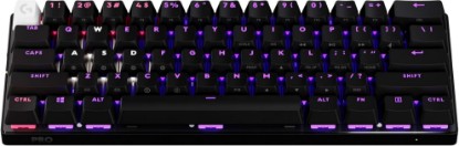 Picture of Logitech G PRO X 60% Wireless Gaming Keyboard (Tactile Optical) - Black | Lightspeed, ultra-compact TKL 60% mechanical, for Windows PC, LIGHTSYNC RGB, dual-shot PBT keycaps, optical switches