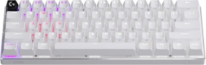 Picture of Logitech G PRO X 60% Wireless Gaming Keyboard (Tactile Optical) - White | Ultra compact TKL, for Windows PC, LIGHTSYNC RGB, dual-shot PBT keycaps, GX optical switches