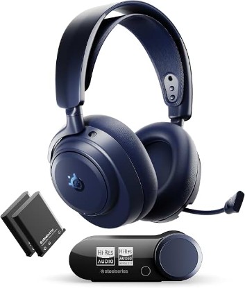 Picture of SteelSeries Arctis Nova Pro Omni - Hi-Res Wireless Gaming Headset, 96kHz/24bit, ANC, ClearCast Pro Mic, AI Noise Rejection, Mobile App, Mix 2.4GHz + BT, OmniPlay PC+PlayStation+Xbox - Midnight Blue