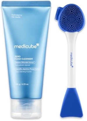 Picture of medicube Gentle Zero Pore Cleansing Set - Zero Foam Cleanser and Pore Brush | Deep Pore Cleansing for Fresh, Clear, and Smooth Skin, Zero Foam with Rich Soft Foam and Pore Brush for Ultimate Cleansing