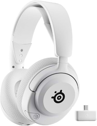 Picture of SteelSeries Arctis Nova 5P Wireless Multi-System Gaming Headset — White — Neodymium Magnetic Drivers — 100+ Audio Presets — 60 HR Battery — 2.4GHz or BT — Gen2.X Mic — PS5, PS4, PC, Switch, Mobile