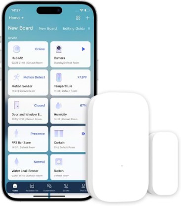 Picture of Aqara Zigbee Door and Window Sensor 1 Pack, Wireless Mini Contact Sensor | Home Automation, Requires Aqara Hub, Zigbee Connection, Kid Safety, Compatible with Apple HomeKit, Alexa, Works with IFTTT