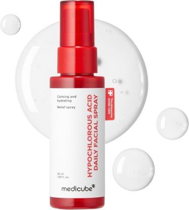 Picture of medicube Power Soothing Spray with Hypochlorous Acid, 1.69 fl.oz | HOCI Facial Mist for Soothing & Calming - All Skin Types, Daily Skin Solution & Post-Sun Care, Korean Skincare, 1.69 fl.oz