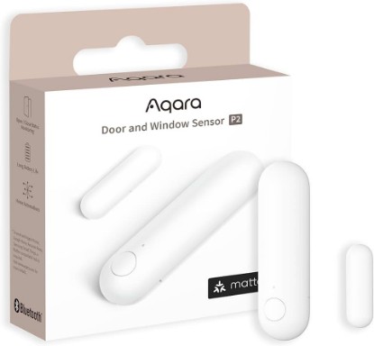 Picture of Aqara Door and Window Sensor P2, Contact Sensor with Remote Alarm | Matter Over Thread, Requires 2-in-1 Matter Controller & Thread Border Router, Supports Apple Home, Alexa