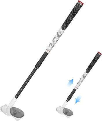 Picture of AMVR VR Adjustable Golf Club Attachment Compatible with Meta Quest 3S/3 | Adjustable Length , 80 Degree Keep Tracking , Non-Slip Handle Grip for Golf +（for Right Controller）