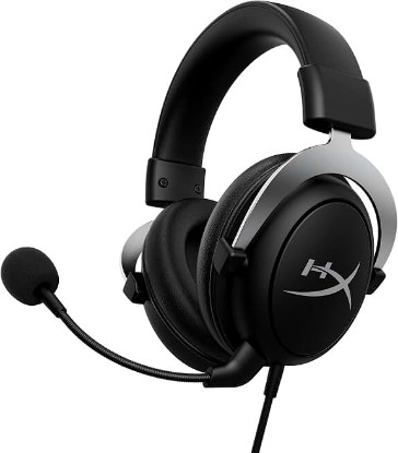 Picture of HyperX CloudX, Official Xbox Licensed Gaming Headset, Compatible with Xbox One and Series X|S, Memory Foam Ear Cushions, Detachable Noise-Cancelling Mic, in-line Audio Controls,Black/ Silver