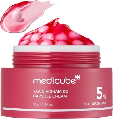 Picture of medicube Capsule Cream with TXA & Niacinamide for After Spot Care | Dual Radiance Moisturizer with Tranexamic Acid - Uneven Skin Tone & Texture & Hydration, Korean Skincare, 1.94 oz