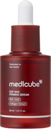 Picture of medicube NAD EGF Firming Serum for Face & Neck | Anti-Aging Serum with EGF Peptide, NAD & Collagen - Wrinkle Appearance, Elasticity & Pore Care, Korean Skincare, 1.01 fl.oz