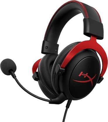 Picture of HyperX Cloud II Gaming Headset - 7.1 Surround Sound - Memory Foam Ear Pads - Durable Aluminum Frame - Multi Platform Headset - Works with PC, PS4, PS4 PRO, Xbox One, Xbox One S - Red (KHX-HSCP-RD) | 7.1 Surround Sound, Memory Foam Ear Pads, Durable Aluminum Frame, Multi Platform, Works with PC, PS4
